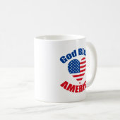 Gott segne Amerika Niedlich Patriotisch Christlich Kaffeetasse (VorderseiteRechts)