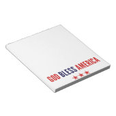 Gott segne Amerika Notizblock (angewinkelt)