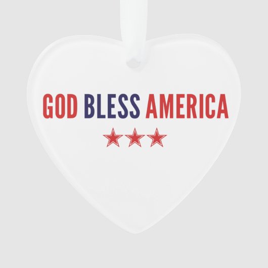 Gott segne Amerika Ornament (Vorderseite)