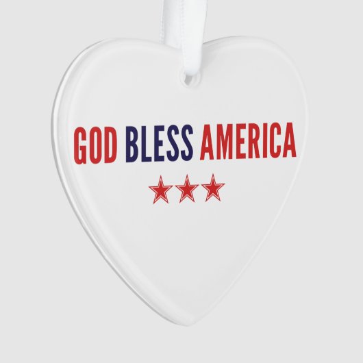 Gott segne Amerika Ornament (Vorderseite)