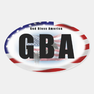 Gott segne Amerika Oval Sticker