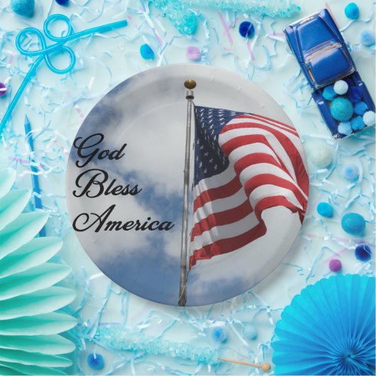Gott segne Amerika! Pappteller (Party)