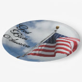 Gott segne Amerika! Pappteller (Schrägansicht)