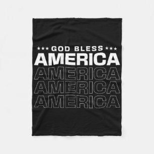 Gott segne Amerika Patriotic 4. Juli für Memori Fleecedecke