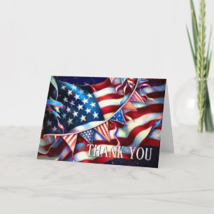 Gott segne Amerika Patriotic USA Flag Bunting Dankeskarte