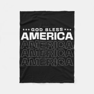 Gott segne Amerika Patriotisch 4. Juli für Gedenkt Fleecedecke