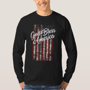 Gott segne Amerika Patriotisch 4. Juli Motif für T-Shirt