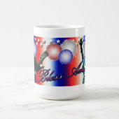 Gott segne Amerika Patriotische amerikanische Tass Kaffeetasse (Mittel)