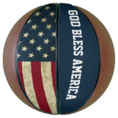 Gott segne Amerika - Patriotische Flagge Basketball (Vertikal)