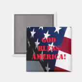 "Gott segne Amerika" "patriotische Gabe" Magnet (Vorderseite/Rückseite)