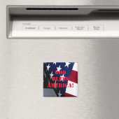 "Gott segne Amerika" "patriotische Gabe" Magnet (In Situ (Geschirrspüler))