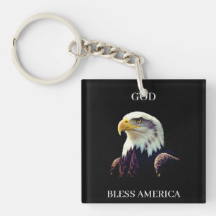 Gott segne Amerika – Patriotische Stärke mit Stolz Schlüsselanhänger