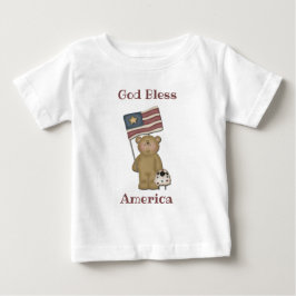 Gott segne Amerika - Patriotischer Teddy Bär Baby T-shirt