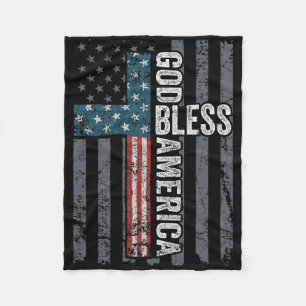 Gott segne Amerika - Patriotisches christliches Kr Fleecedecke