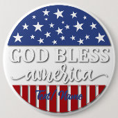 Gott segne Amerika, Patriotisches Design Button (Vorderseite)