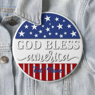 Gott segne Amerika, Patriotisches Design Button