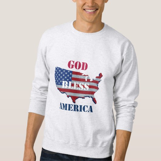 Gott segne Amerika | Patriotisches Design Sweatshirt (Vorderseite)