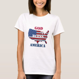 Gott segne Amerika | Patriotisches Design T-Shirt