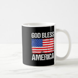 Gott segne Amerika Patriotisches Glück 4. Juli für Kaffeetasse