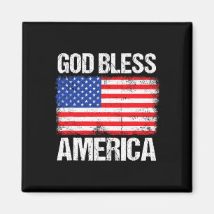 Gott segne Amerika Patriotisches Glück 4. Juli für Magnet