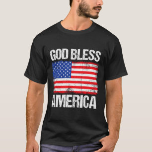Gott segne Amerika Patriotisches Glück 4. Juli für T-Shirt