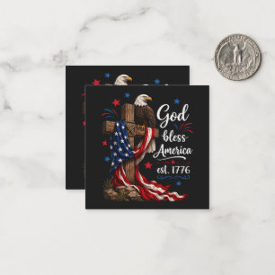 Gott segne Amerika Patriotisches Kreuz Mitteilungskarte