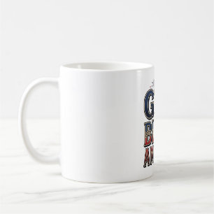 Gott segne Amerika Patriotisches Kreuz Vintage-Shi Kaffeetasse