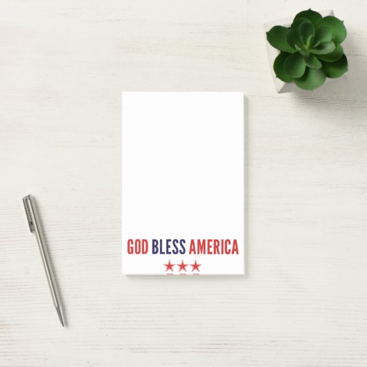 Gott segne Amerika Post-it Klebezettel (Büro)
