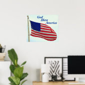 Gott segne Amerika Poster (Heimbüro)