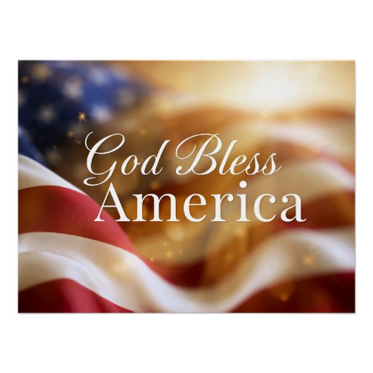 Gott segne Amerika Poster (Vorderseite)