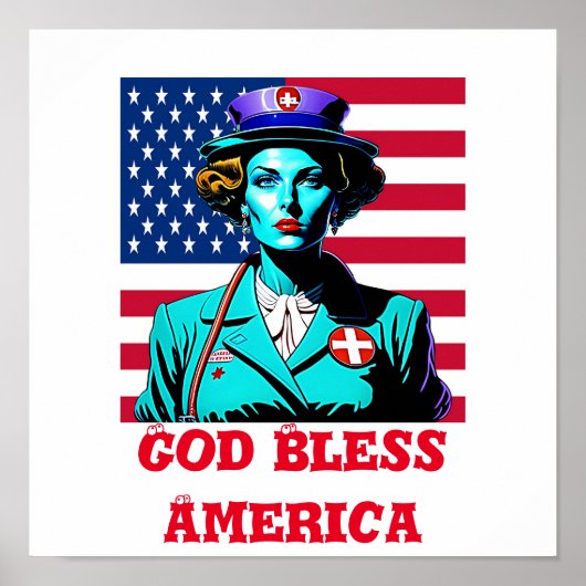 Gott segne Amerika Poster (Vorne)