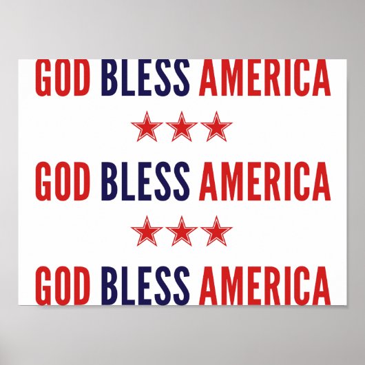 Gott segne Amerika Poster (Vorne)