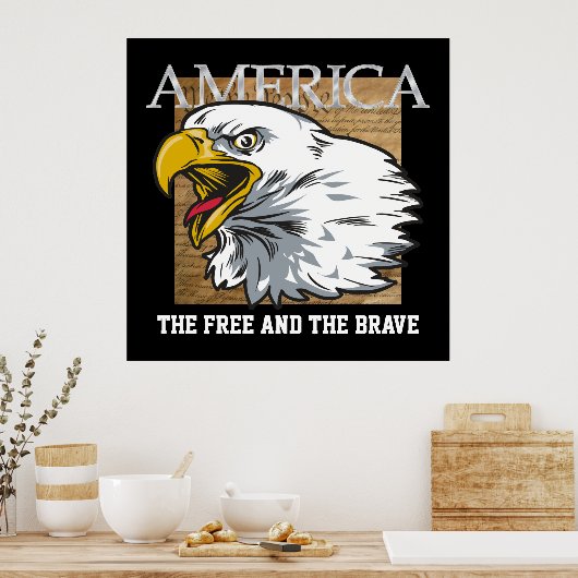 Gott segne Amerika Poster (Küche)