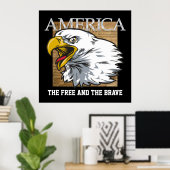 Gott segne Amerika Poster (Heimbüro)