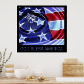 Gott segne Amerika Poster (Küche)