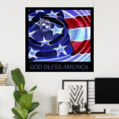 Gott segne Amerika Poster (Heimbüro)