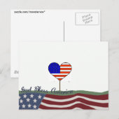 Gott segne Amerika Postkarte (Vorne/Hinten)