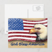 Gott segne Amerika Postkarte (Vorne/Hinten)
