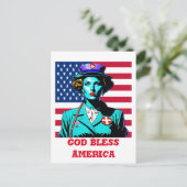 Gott segne Amerika Postkarte (Stehend Vorderseite)