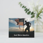 Gott segne Amerika Postkarte (Stehend Vorderseite)