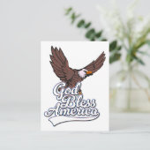 Gott segne Amerika Postkarte (Stehend Vorderseite)