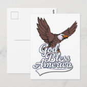 Gott segne Amerika Postkarte (Vorne/Hinten)