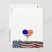 Gott segne Amerika Postkarte (Vorne/Hinten)