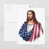 Gott segne Amerika Postkarte (Vorne/Hinten)