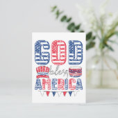 Gott segne Amerika Postkarte (Stehend Vorderseite)