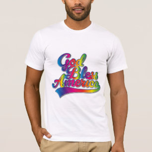 Gott segne Amerika Rainbow-Logo T-Shirt