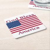 Gott segne Amerika Rechteckiger Pappuntersetzer (angewinkelt)