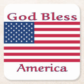 Gott segne Amerika Rechteckiger Pappuntersetzer (Vorderseite)