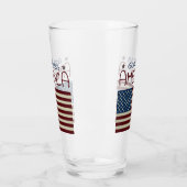 Gott segne Amerika Red White Blue Glas (Links)