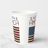 Gott segne Amerika Red White Blue Pappbecher (Rechts)